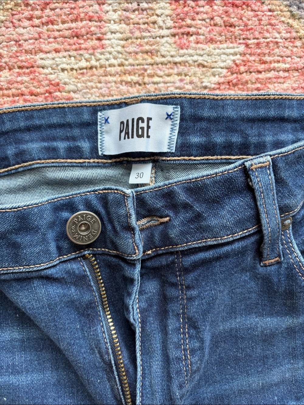 Paige size 30 straight leg blue jean - Picture 2 of 3